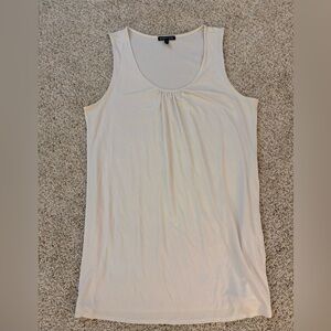 Eileen Fisher Silk Sleeveless Top in Ecru, Medium